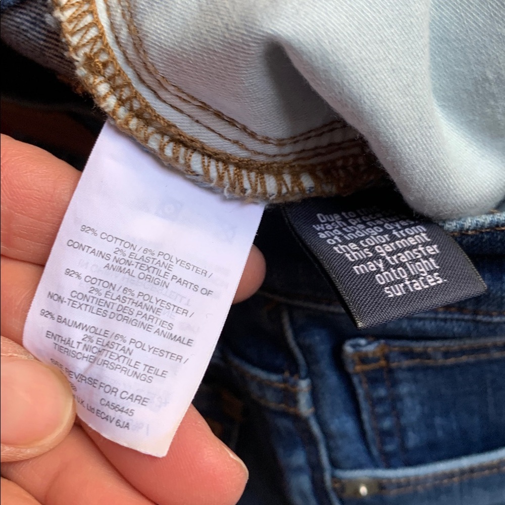 Madewell Medium Wash 10” High Rise Skinny Jeans in Blue w Frayed Hem - Tulip Hem - Picture 6 of 11